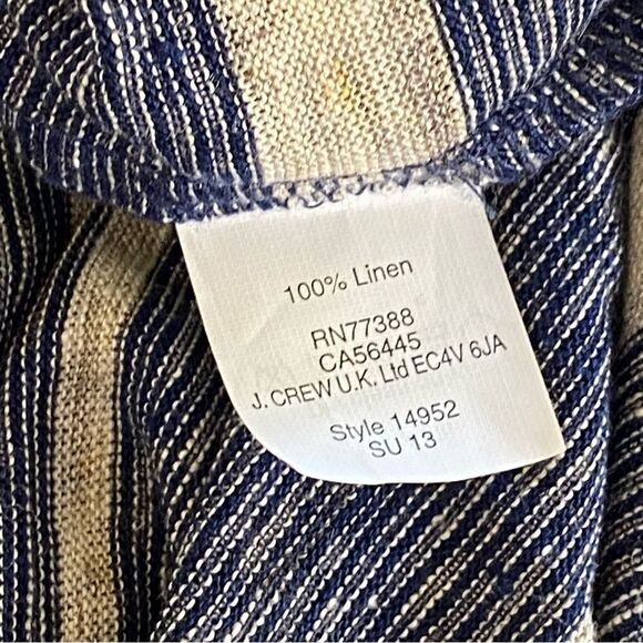 Madewell 100% Linen Striped Racerback Sleeveless Maxi Dress Sz S - Picture 10 of 13